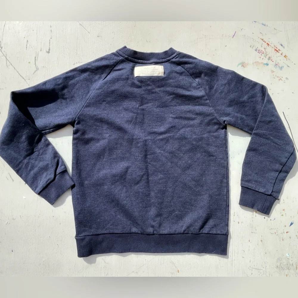 Kid's‎ Adidas Sweatshirt Blue Solid S Street Casual Gym Active Logo Casual Retro